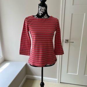 Nautica, small, cotton striped top, 3/4 length sleeve